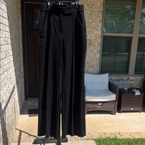 Express Black High-Rise Wide-Leg Pants 8 Long